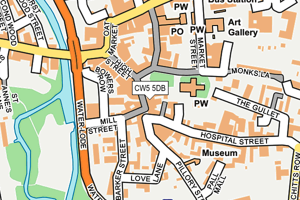 CW5 5DB map - OS OpenMap – Local (Ordnance Survey)