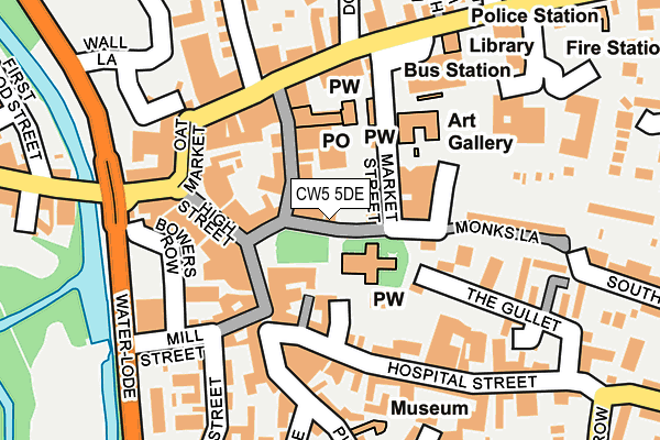 CW5 5DE map - OS OpenMap – Local (Ordnance Survey)