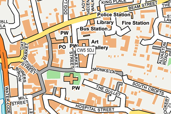 CW5 5DJ map - OS OpenMap – Local (Ordnance Survey)