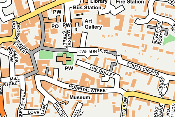 CW5 5DN map - OS OpenMap – Local (Ordnance Survey)