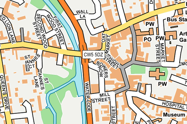 CW5 5DZ map - OS OpenMap – Local (Ordnance Survey)