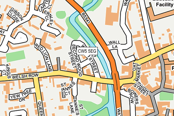 CW5 5EG map - OS OpenMap – Local (Ordnance Survey)