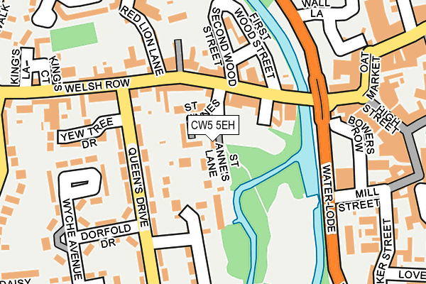 CW5 5EH map - OS OpenMap – Local (Ordnance Survey)