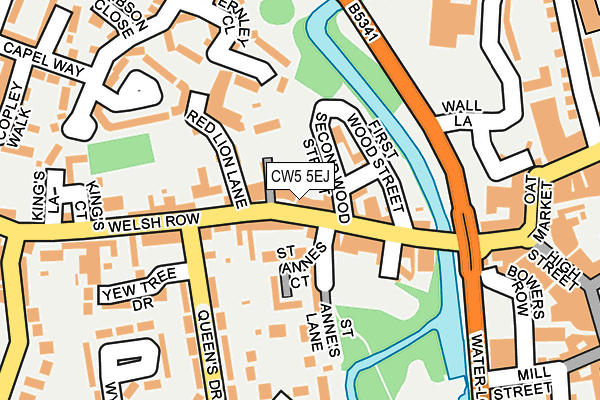 CW5 5EJ map - OS OpenMap – Local (Ordnance Survey)