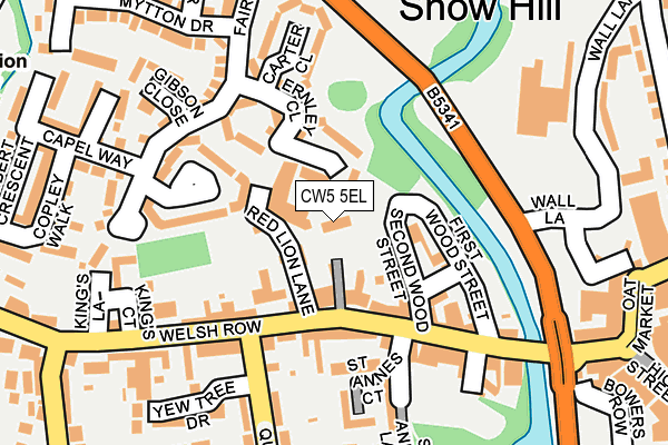 CW5 5EL map - OS OpenMap – Local (Ordnance Survey)