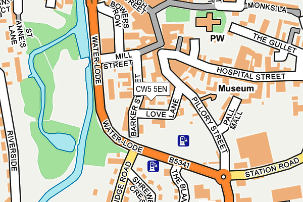 CW5 5EN map - OS OpenMap – Local (Ordnance Survey)