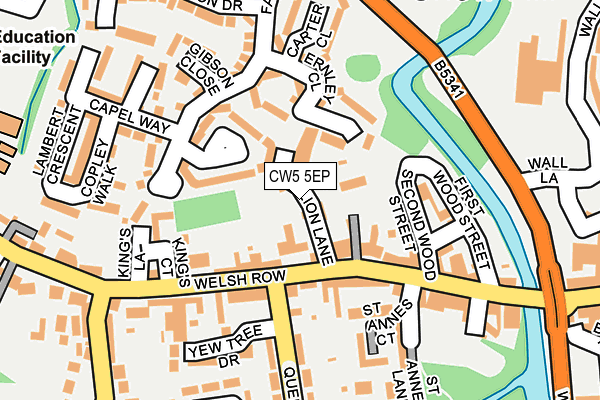CW5 5EP map - OS OpenMap – Local (Ordnance Survey)
