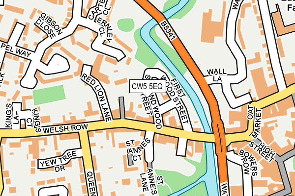 CW5 5EQ map - OS OpenMap – Local (Ordnance Survey)