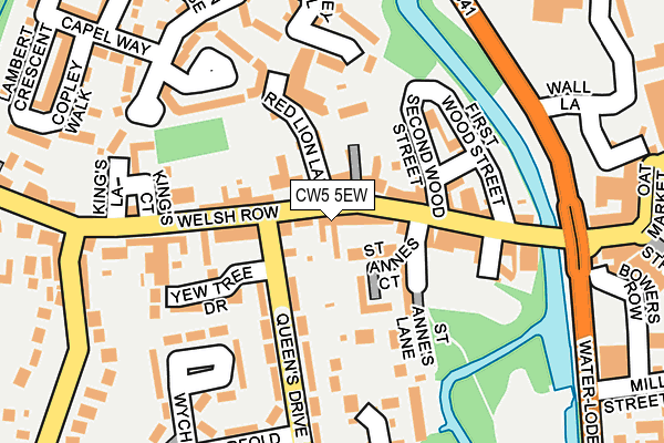 CW5 5EW map - OS OpenMap – Local (Ordnance Survey)
