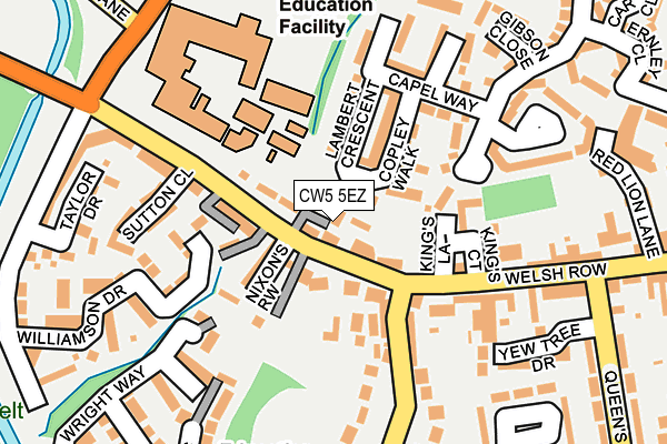 CW5 5EZ map - OS OpenMap – Local (Ordnance Survey)