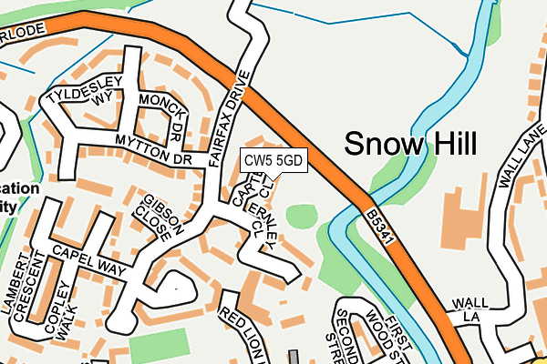 CW5 5GD map - OS OpenMap – Local (Ordnance Survey)