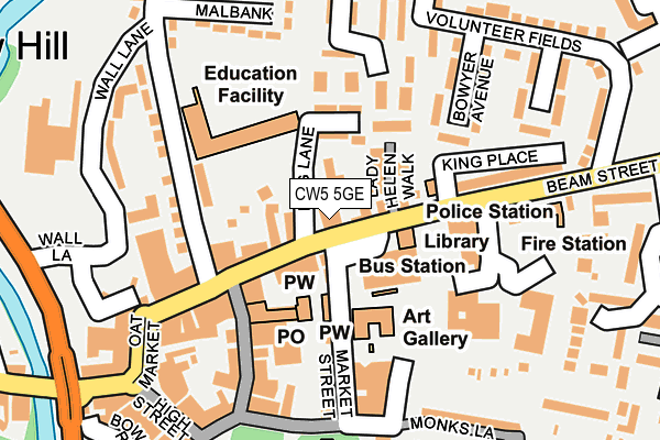 CW5 5GE map - OS OpenMap – Local (Ordnance Survey)