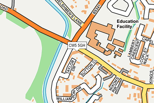 CW5 5GH map - OS OpenMap – Local (Ordnance Survey)