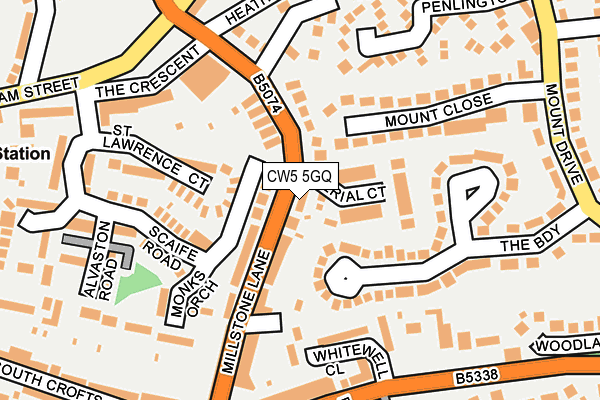 CW5 5GQ map - OS OpenMap – Local (Ordnance Survey)