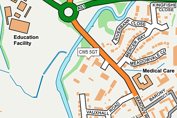 CW5 5GT map - OS OpenMap – Local (Ordnance Survey)