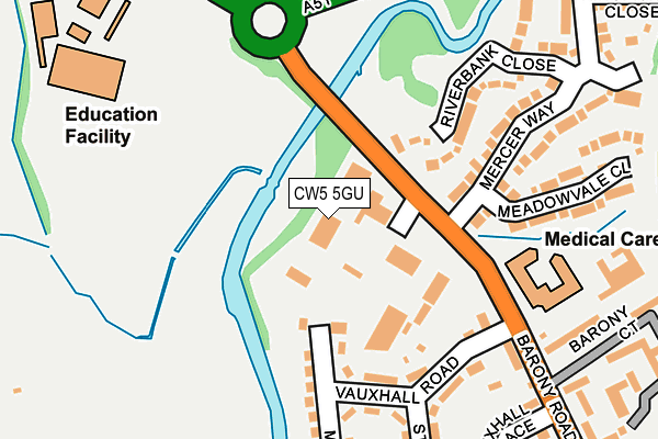 CW5 5GU map - OS OpenMap – Local (Ordnance Survey)