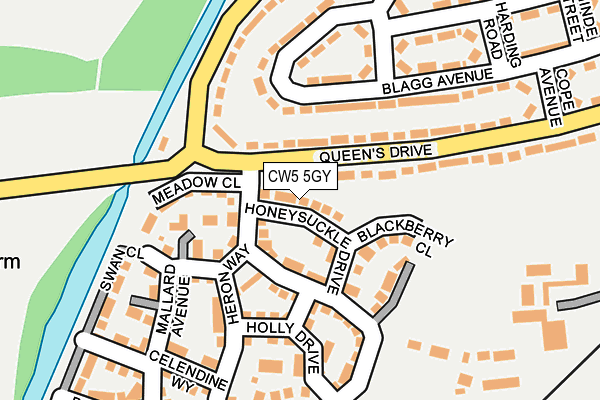 CW5 5GY map - OS OpenMap – Local (Ordnance Survey)