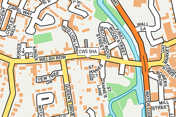 CW5 5HA map - OS OpenMap – Local (Ordnance Survey)