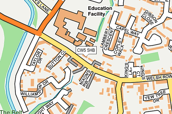 CW5 5HB map - OS OpenMap – Local (Ordnance Survey)