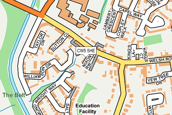 CW5 5HE map - OS OpenMap – Local (Ordnance Survey)