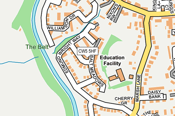 CW5 5HF map - OS OpenMap – Local (Ordnance Survey)