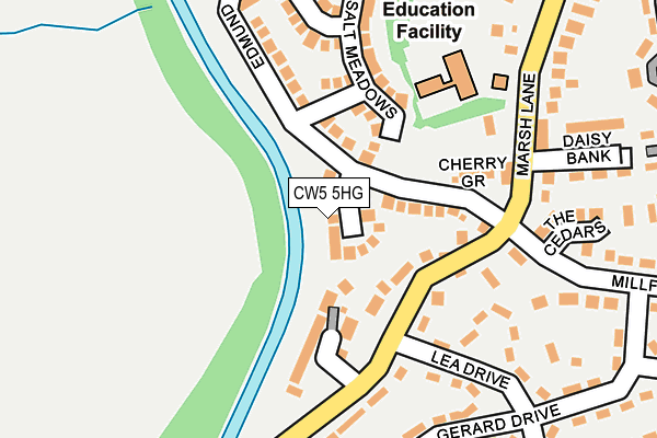 CW5 5HG map - OS OpenMap – Local (Ordnance Survey)