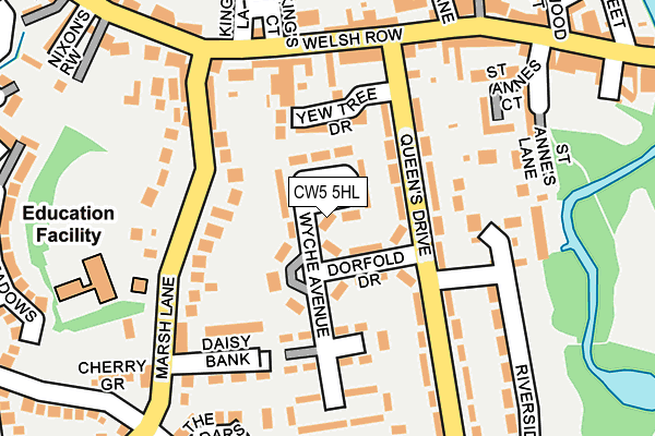 CW5 5HL map - OS OpenMap – Local (Ordnance Survey)