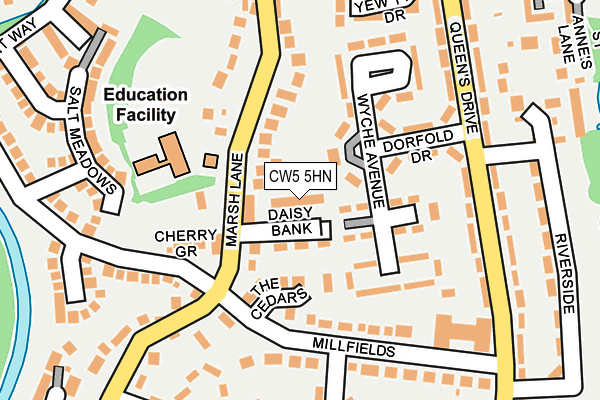 CW5 5HN map - OS OpenMap – Local (Ordnance Survey)