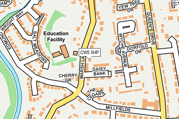 CW5 5HP map - OS OpenMap – Local (Ordnance Survey)