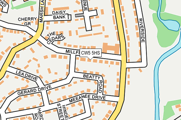 CW5 5HS map - OS OpenMap – Local (Ordnance Survey)