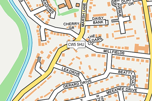 CW5 5HU map - OS OpenMap – Local (Ordnance Survey)