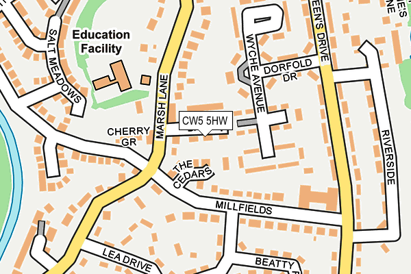 CW5 5HW map - OS OpenMap – Local (Ordnance Survey)