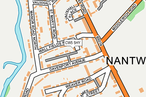 CW5 5HY map - OS OpenMap – Local (Ordnance Survey)