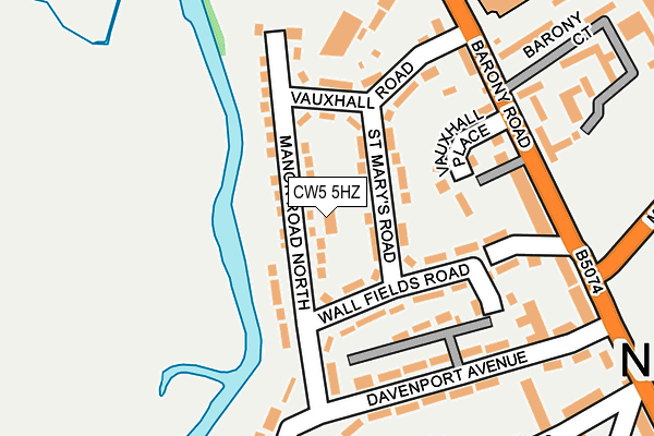 CW5 5HZ map - OS OpenMap – Local (Ordnance Survey)