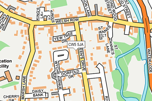 CW5 5JA map - OS OpenMap – Local (Ordnance Survey)