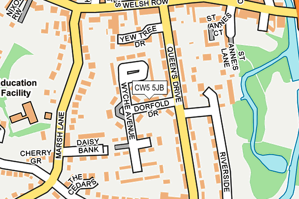 CW5 5JB map - OS OpenMap – Local (Ordnance Survey)