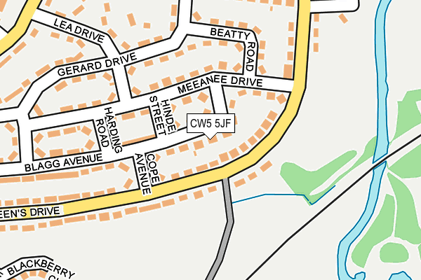 CW5 5JF map - OS OpenMap – Local (Ordnance Survey)