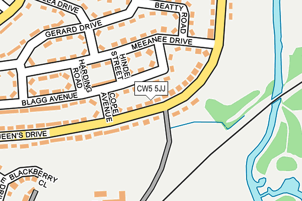 CW5 5JJ map - OS OpenMap – Local (Ordnance Survey)