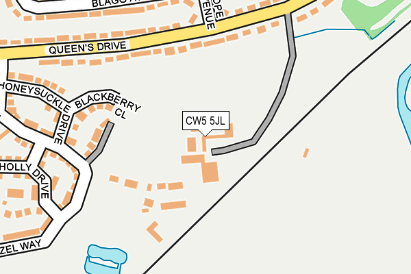 CW5 5JL map - OS OpenMap – Local (Ordnance Survey)