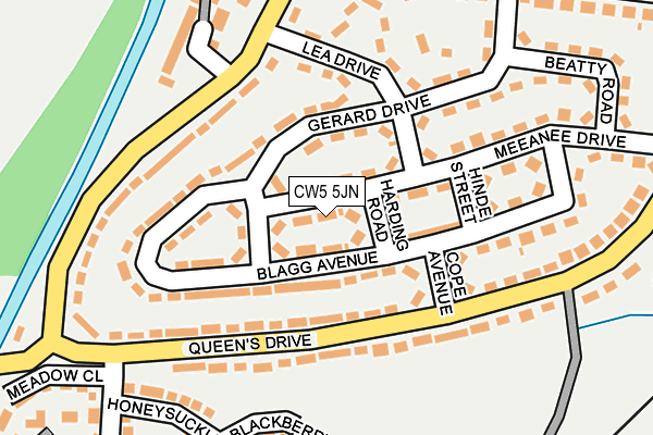 CW5 5JN map - OS OpenMap – Local (Ordnance Survey)