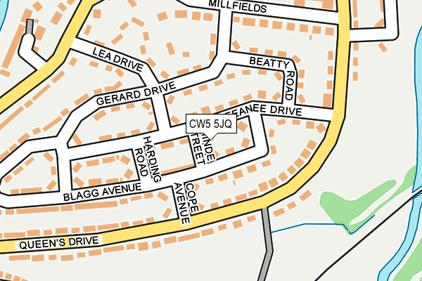 CW5 5JQ map - OS OpenMap – Local (Ordnance Survey)