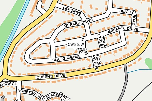 CW5 5JW map - OS OpenMap – Local (Ordnance Survey)