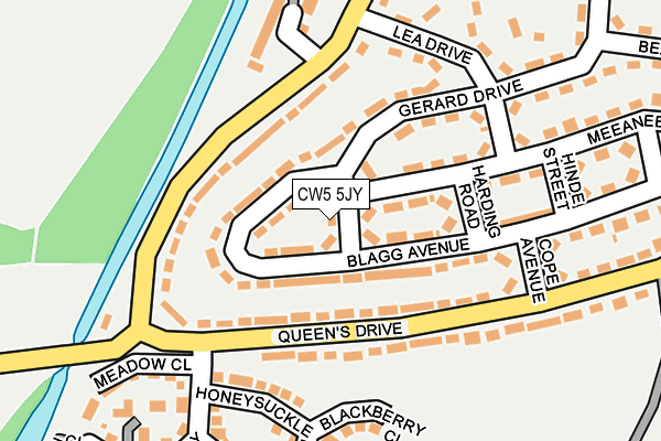 CW5 5JY map - OS OpenMap – Local (Ordnance Survey)