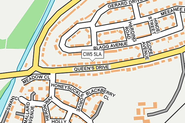 CW5 5LA map - OS OpenMap – Local (Ordnance Survey)