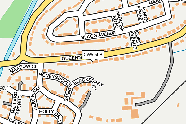 CW5 5LB map - OS OpenMap – Local (Ordnance Survey)