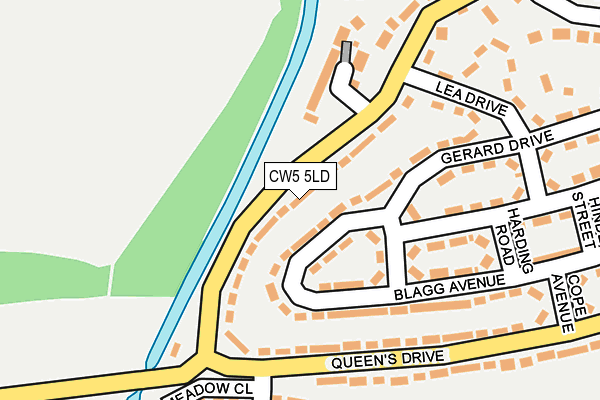 CW5 5LD map - OS OpenMap – Local (Ordnance Survey)