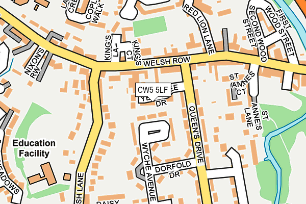 CW5 5LF map - OS OpenMap – Local (Ordnance Survey)