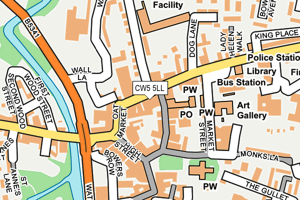 CW5 5LL map - OS OpenMap – Local (Ordnance Survey)