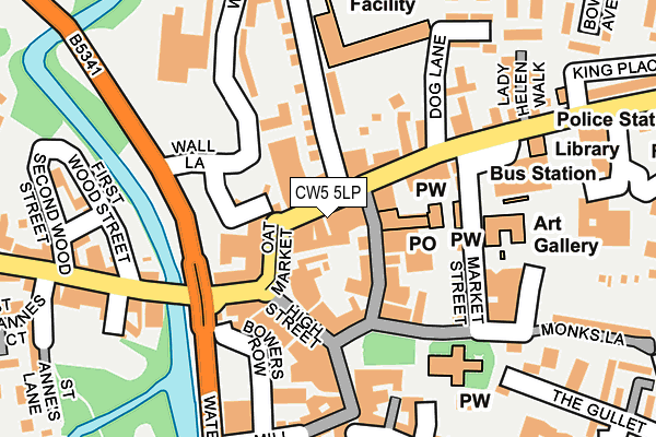 CW5 5LP map - OS OpenMap – Local (Ordnance Survey)