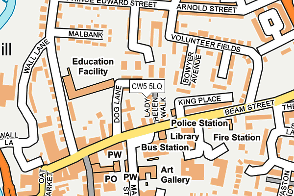 CW5 5LQ map - OS OpenMap – Local (Ordnance Survey)